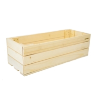 Dřevěný truhlík přírodní 40 cm