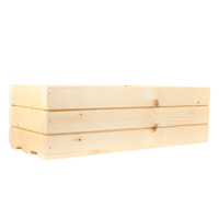 Dřevěný truhlík z masivu - přírodní 50 cm