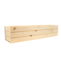 Dřevěný truhlík z masivu - přírodní 70 cm