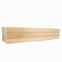 Dřevěný truhlík z masivu - přírodní 80 cm