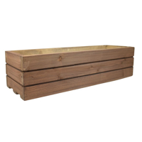 Dřevěný truhlík z masivu - hnědý 60 cm
