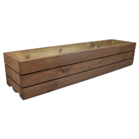 Dřevěný truhlík z masivu - hnědý 80 cm