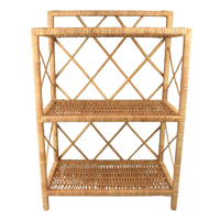 Proutěná komoda se dvěma policemi – přírodní, ruční výroba