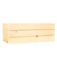 Dřevěný truhlík z masivu - přírodní 40 cm
