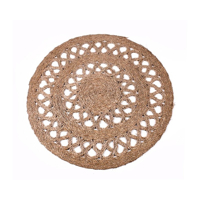 Kulatá rohož z mořské trávy 120 cm – ruční výroba, přírodní design