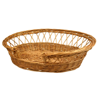 Proutěný oválný pelíšek z vrbového proutí 60 cm