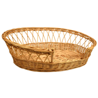 Proutěný oválný pelíšek z vrbového proutí 70 cm